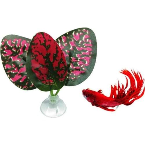 Aquarium Betta Leaf Artificial Plant Fish Oviposition Rest Bed Fish Tank Floating Bed Leaf Hammock Fighting Fish Aqarium Decor