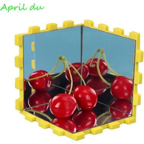 April Du Children Creative Kid Scientific Toys Creative diy magic mirror technology kindergarten science experiment toy polygon