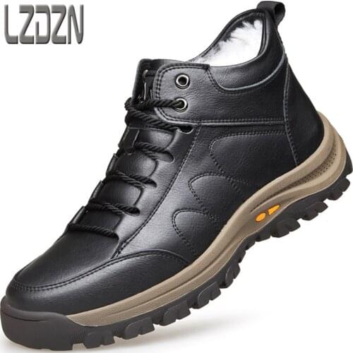 Army Hook Northeast Leather Shoes Cold-Proof Big Cotton Shoes Snow Boots Cotton Plus Velvet Thick Winter Shoes Warm Mens Shoes