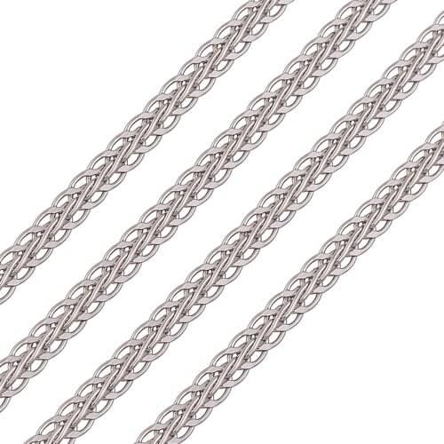 3mm Width Women Men Flat Chain Stainless Steel Necklace For Fashion High Quality Silver Color Chain Jewelry