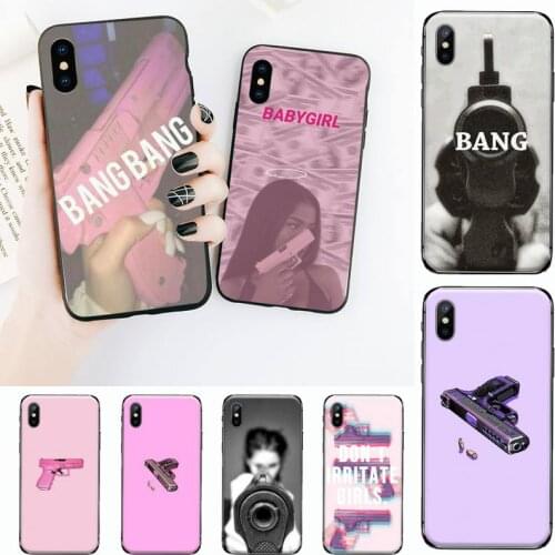 Pistol bang Phone Cases for iPhone 11 12 mini pro XS MAX 8 7 6 6S Plus X 5S SE 2020 XR