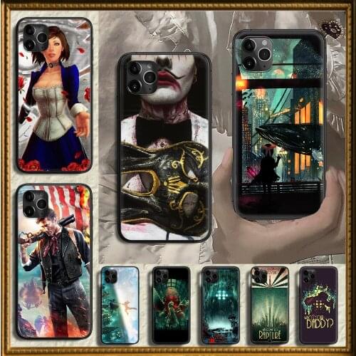 Game BioShock Phone Case Cover Hull For iphone 5 5s se 2 6 6s 7 8 12 mini plus X XS XR 11 PRO MAX black trend coque 3D bumper
