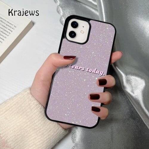Krajews Pink glitter baddie aesthetic coque Phone Case for iPhone 12 mini 5 6S 7 8 PLUS X XS XR 11 PRO MAX SE 2020 Cover Shell