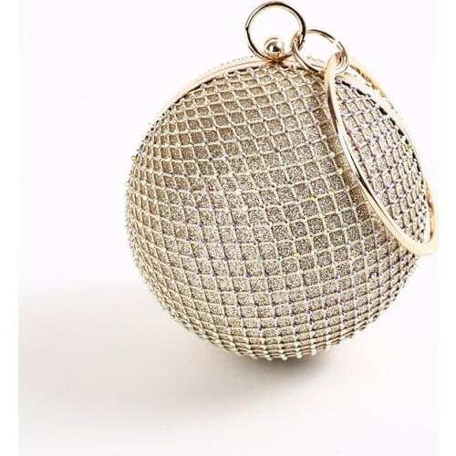 Ball Design Women Evening Bags Circular Hollow Out Style Party Holder Day Clutch Handbags New Purse Banquet Bag