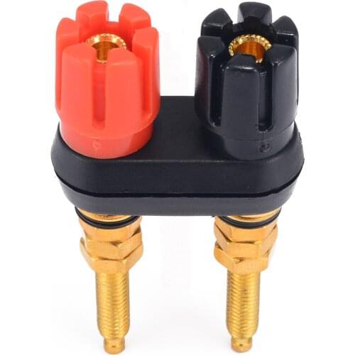 Dual-way Long Binding Post Banana Socket Connector 4mm Banana Plug Speaker Amplifier Terminal Wire Binding Posts Connectors