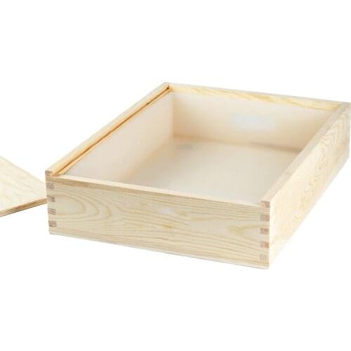 Big Size Silicone Soap Mold for DIY Handmade Rectangle White Mould with Wooden Box