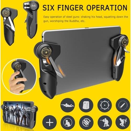 Gamepad Mobile Pubg Controller L1 R1 Six Finger Game Joystick Gamepads For iPhone iPad Android Wireless Gamepad Free Fire Game