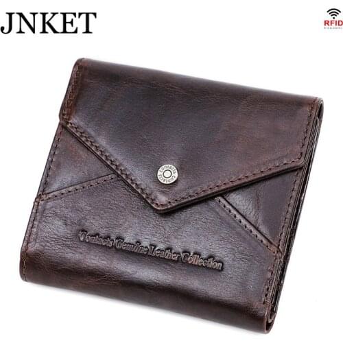 JNKET New Wallet Multi-Card Pocket Wallet Tri-Fold Wallet Mens And Womens Wallets RFID Anti-Theft Credit Card Bag