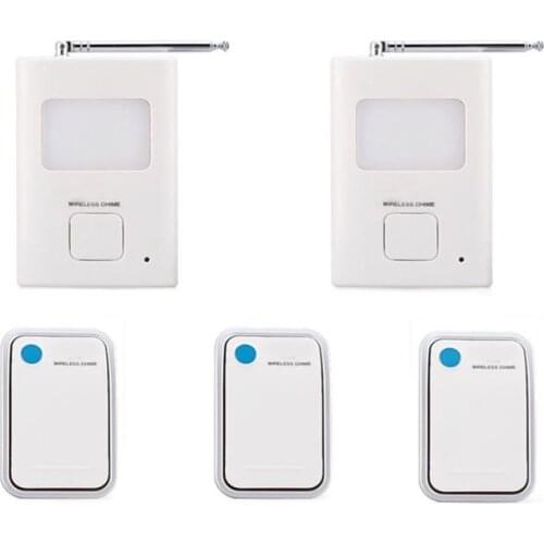 200m work ring bell w/ 3 emitters+2 receivers music doorbell wireless doorbell,wireless door chime bell 36 music door bell