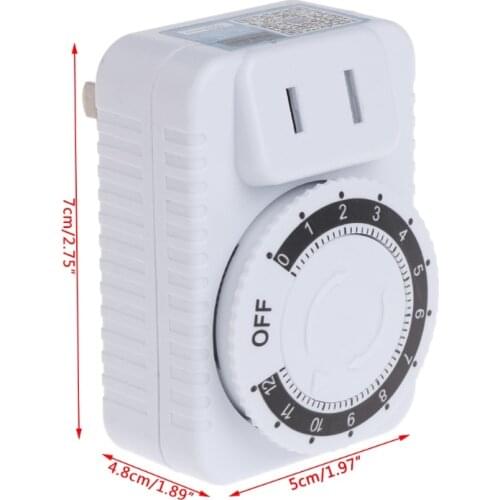 AC 220V 12 Hour Mechanical Wall Plug Switch Timer Socket Home Appliances Control
