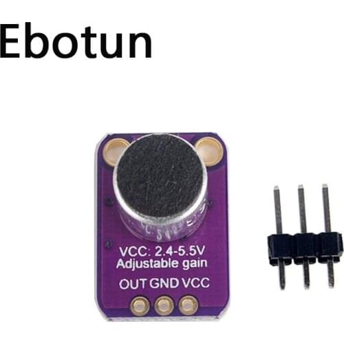 Electret Microphone Amplifier MAX4466 Module Adjustable Gain Blue Breakout Board for Arduino