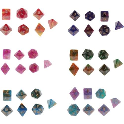 7 Die Polyhedral Dice for D&D D4-D20 D12 Dices Board Game Accessories DND Role Playing Game Dice Set