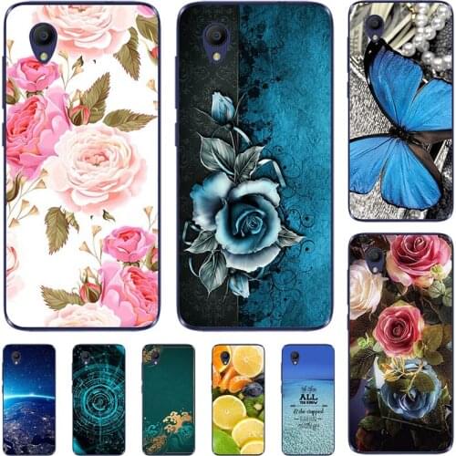 Fashion Flower Case For Alcatel 1 5033D 5033 5033A 5033Y 5033X 5.0" Cover Soft Silicone Cat Printing Capa Back Coque