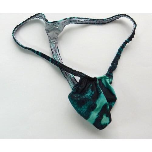 Mens sexy Thong Bulge Pouch T-back Grape Smugglers TIGER prints swim fabric G4034