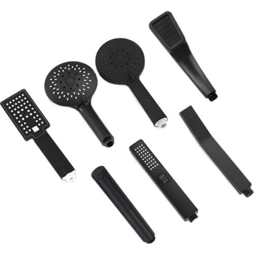 Shower Head Pressure Boost Set Shower Faucet Bathroom Mixer Tap Hot Cold Water Black Color Bathroom Accessories