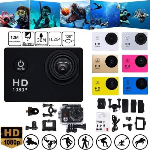 New waterproof helmet camera High-quality HD 1080P sports action camera Multi-occasion DVR camera DV video camera