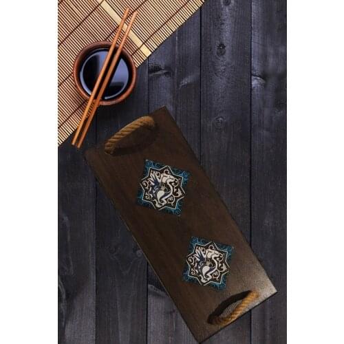 Tile Turkish Pattern Turkish Work Pattern Tea Coffee Wooden Service Presentation