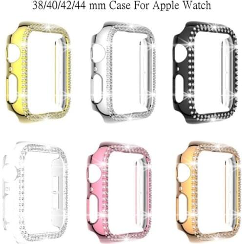 Suitable For Iwatch Series PC Diamond Protective Case For Apple Watch Plating Watch Protective Case 38/40/42/44 Mm Accessories