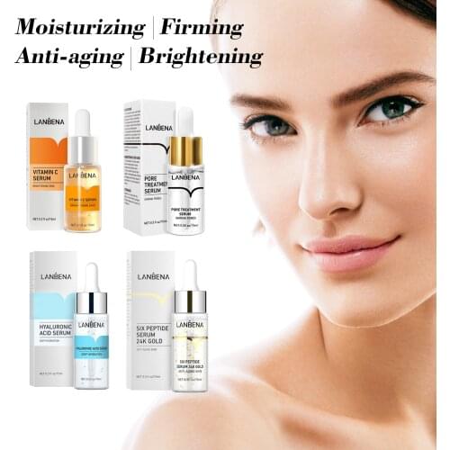 24K Gold Hyaluronic Acid Six Peptides Serum Anti-aging Serum Anti-wrinkle Firming Fine Lines Moisturizing Essence