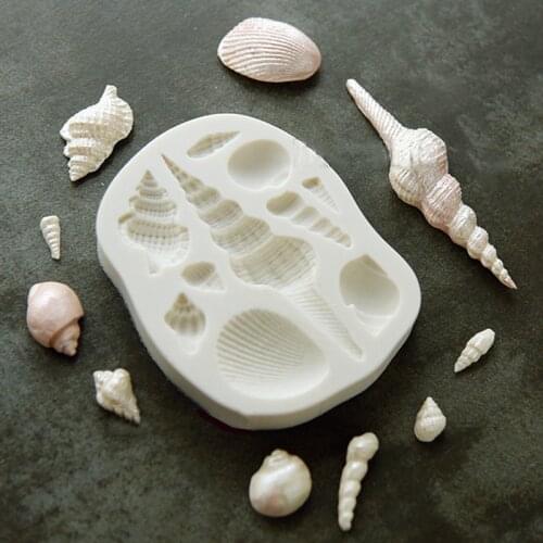 Marine Life Conch Biscuits Candy Molds Cookies Mould Chocolate Fondant Cake Silicone Mold Kitchen Baking Cake Decoration Tools