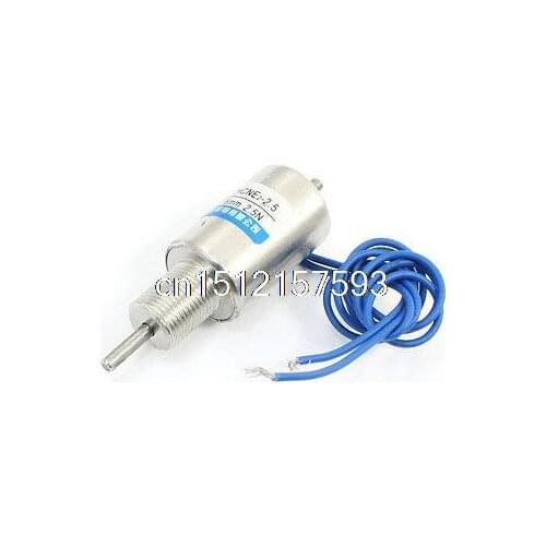 DC 12V 6mm 2.5N Force Pull Type Tubular Solenoid Electromagnet