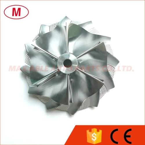TD04 High Performance Turbocharger DirectioAluminum 2618/Milling/Turbo Billet compressor wheel 49.00/64.89mm 6+6 blades Reverse
