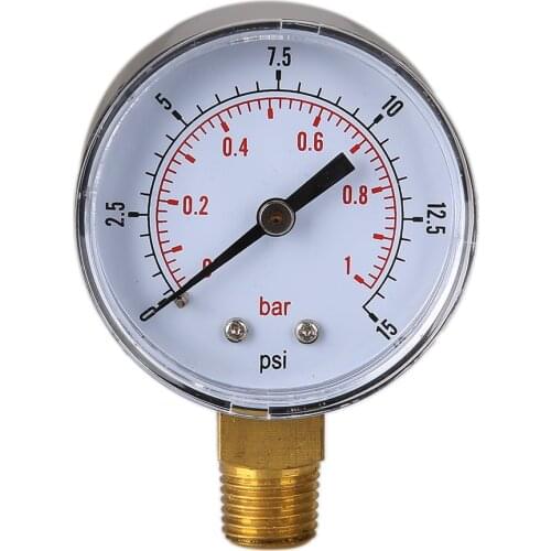 TS-50-15psi 0/15 PSI 0/1 Fuel Air Compressor Low Pressure Gauge Bar Meter Hydraulic Tester Dial Manometer