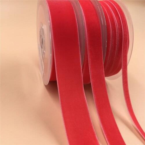 6MM,9MM,15MM,25MM V189 Shocking Pink Nylon Single Face Velvet Ribbon,none stretch velour ribbons webbing DIY accessories