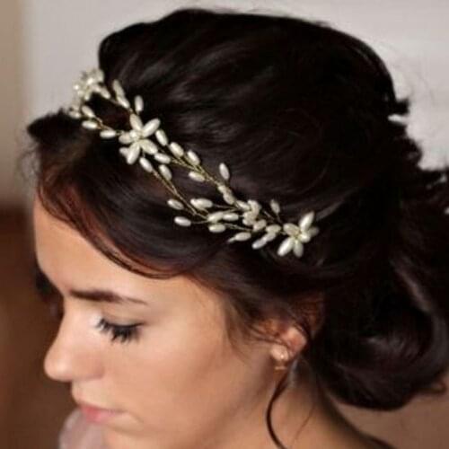 Beauty Handmade Headwear Pearl Flower Crystal Wedding Bridal Party Prom Headress Woman Girls Hair Accessories Hairband BN