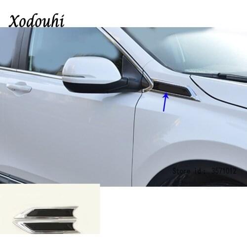 Car External Front Machine Side Fender Vents Air Outlet ABS Chrome 2pcs Auto Accessorie For Honda CRV CR-V 2017 2018 2019 2020