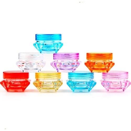 300Pcs 3g 5g Cosmetic Empty PS Jar Pot Eyeshadow Makeup Face Cream Container Bottle for Creams Skin Care Products makeup tool