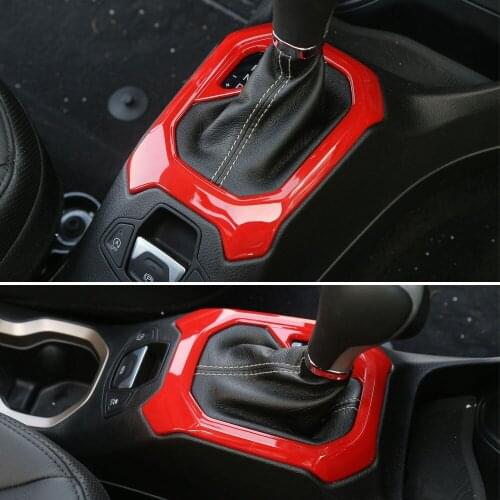 4 Colors ABS Inner Gear Shift Panel Transfer Case Decor Cover Trim Frame Decoration Fit For Jeep Renegade 2015 2016 Car Styling