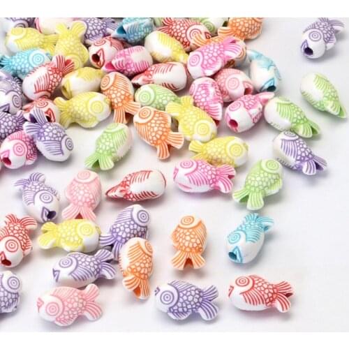 500g Craft Style Flower Animal Acrylic Beads Mix Color For Pendant Bracelet Necklace Kids Jwelry DIY Making Accessories