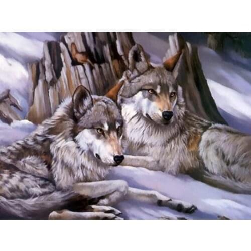 5D DIY wolf-shaped diamond painting animal rhinestone picture full diamond embroidery gift mosaic home decoration painting kit