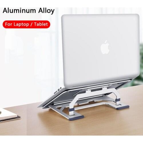 Aluminum Alloy Laptop Stand Holder Lifting Folding Desktop Flat Cooling Stand