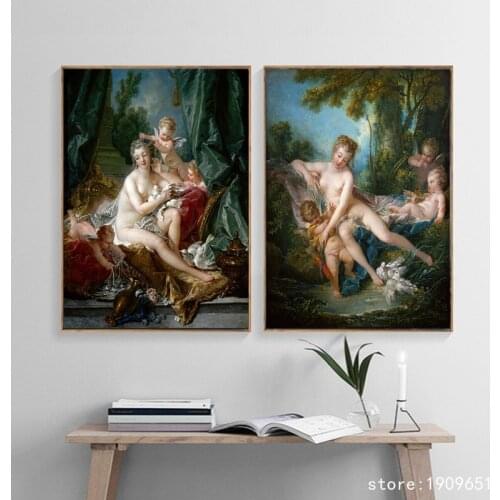 No frame classical religious figures angel nude landscape canvas printings oil painting printed on cotton art decoration picture