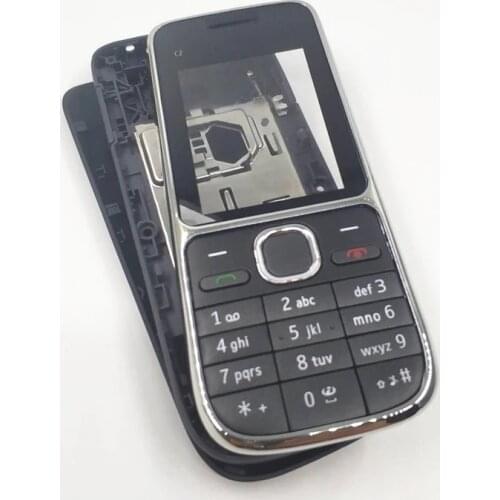 10Pcs/Lot Original New Full Housing Case Cover For Nokia C2-01 Battery Cover Housing case With English Keyboard+Logo