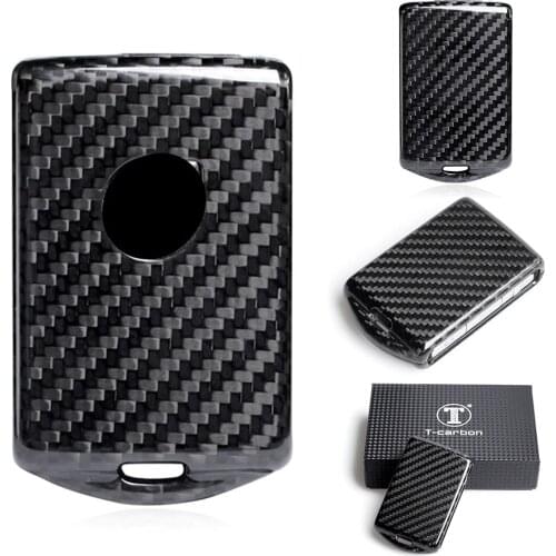 Carbon Fiber Black Car Remote Key Fob Cover Case Shell Housing For Volvo XC60 XC90 S90 V90 2018