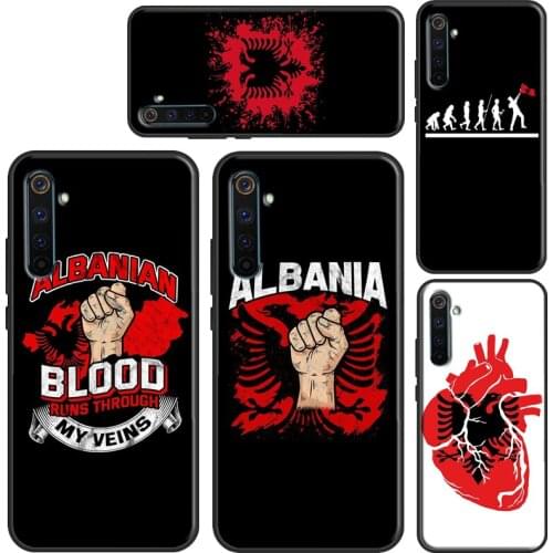 Albania flag Case For OPPO Realme 8 Pro 6 7 Q3 Pro C3 C11 C15 C21 GT OnePlus 8 Pro 9 Pro 7T 8T 9R Cover