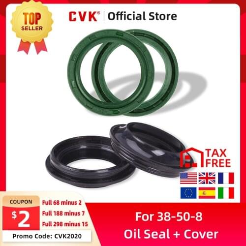 CVK 38x50 8 38*50 Front Fork Damper Shock Absorber Oil Seal Cover Dust Cover For Suzuki 72A AX-1 For Yamaha FZR400 XT1100