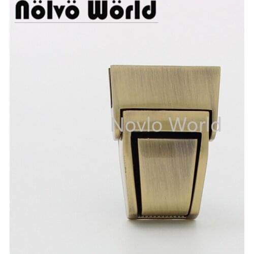 5-30sets 4 colors 25*37mm silver color tongue shape press lock for DIY woman bag metal clasp lock purse accessories