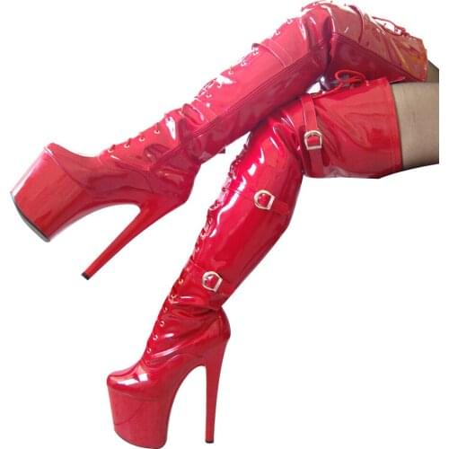 7.87in High Height Sex Boots Party Boots Stiletto Heel Platform Over-The-Knee Boots US Size 5-11 No.2001