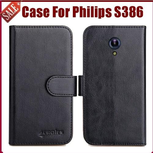 Hot Sale! For Philips S386 Case New Arrival 6 Colors High Quality Flip Leather Protective Phone Case For Philips S386 Cover