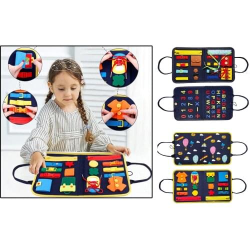 Children Montessori Toy Early Educational Learning Toys Baby Busy Board Sensory Develop Basic Life Skills Gift