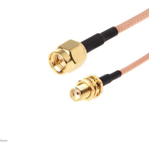 50cm RG316 Cable SMA Male Plug To SMA Female Jack Jumper Pigtail 20" FPV Wire Connector Damom