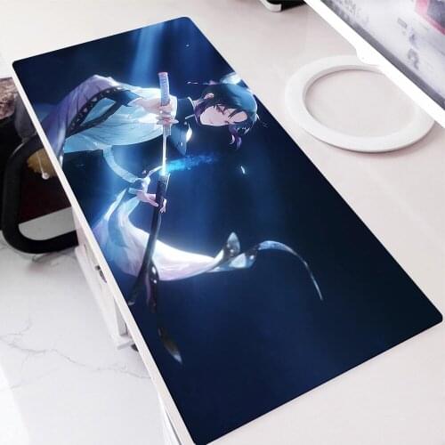 Anime Kimetsu No Yaiba Keyboard Pad Custom Mouse Gamer Desk for Rubber Cute Computer Table Mat Cheap Gaming Laptop Accessory Mat
