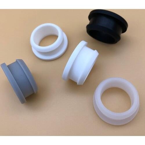 4.5-30mm Round Hollow Plugs Silicon Rubber Threading Coil With Snap-on Grommet Hole Plug End Caps Bung Wire Cable Protect Bush