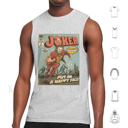 Comic Tank Tops Vest Sleeveless Joker Quinn The Joker Comics Film Comics Comic Anime Person Clown