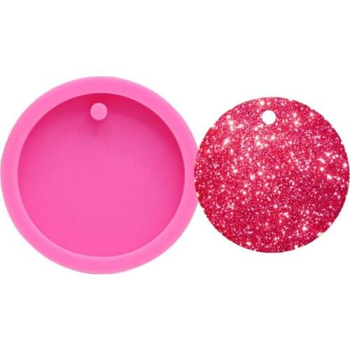 1pc Fashion Round Earring Resin Mold Pendant Silicone Moulds DIY Jewelry Earring Epoxy Mould Decoration Keychain Making Tool