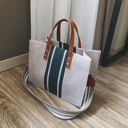 Women Fashion Canvas Bags Famous Brands Handbag Casual Female Bag Trunk Tote Ladies Shoulder Bag Large Messenger Bag